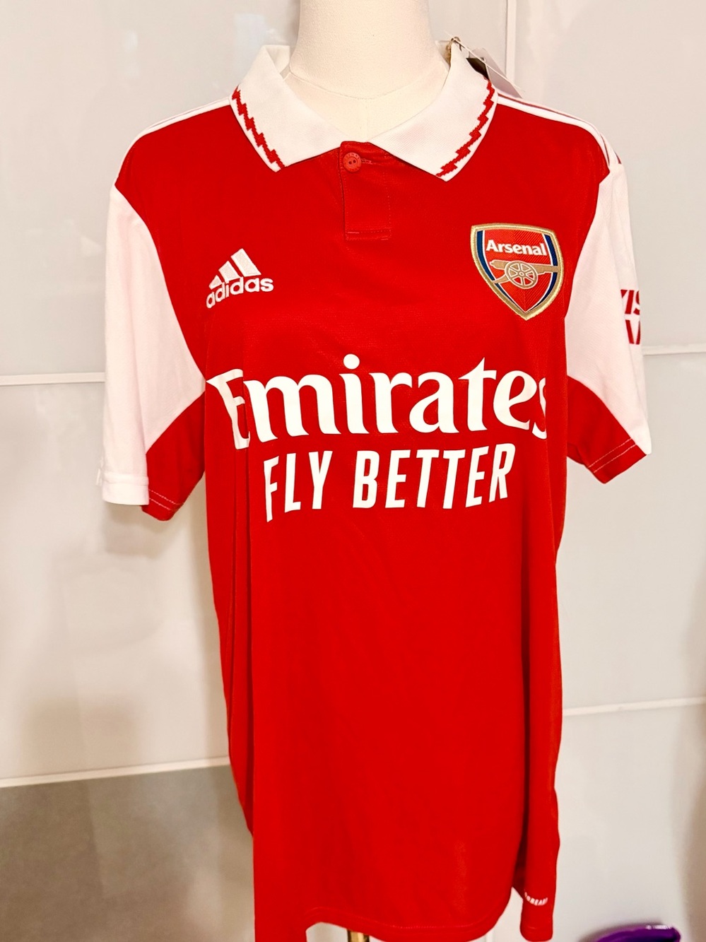 adidas' Red and White Arsenal Home Jersey